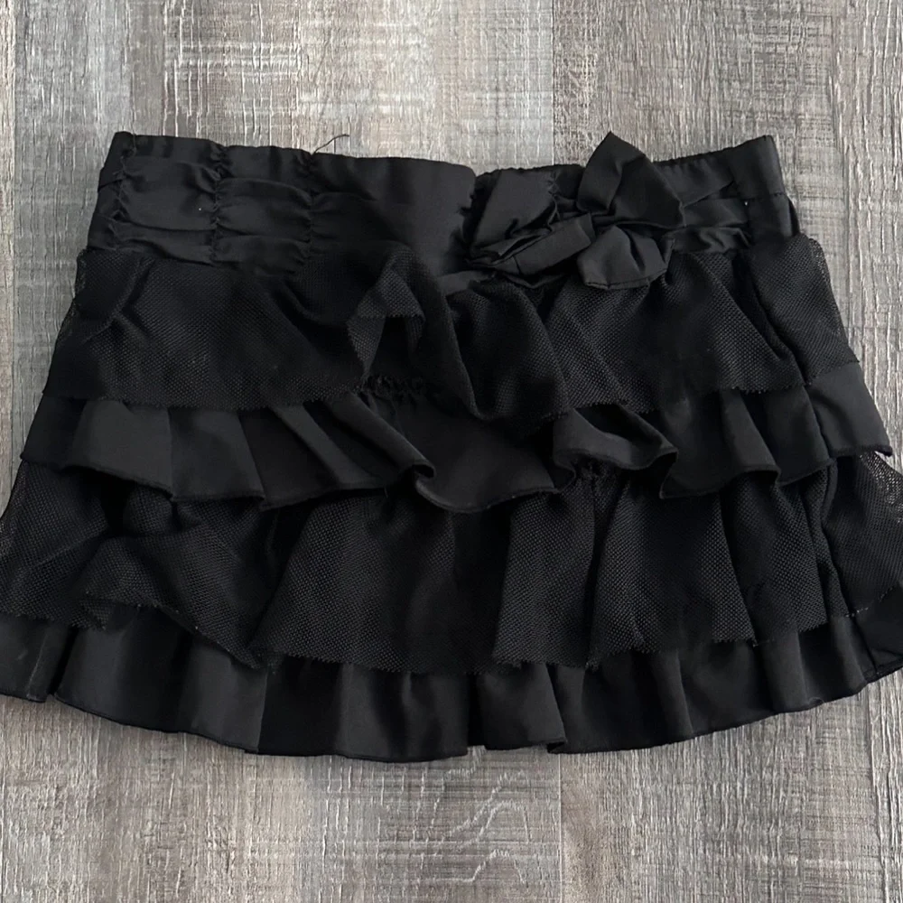 💞 Baby Girls Size 18 Months Black 4-Layer Ruffled Skirt